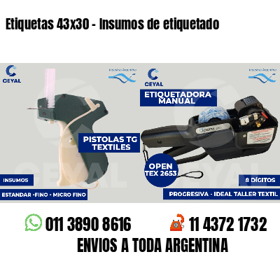 Etiquetas 43x30 - Insumos de etiquetado