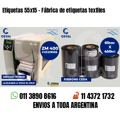 Etiquetas 55x15 - Fábrica de etiquetas textiles