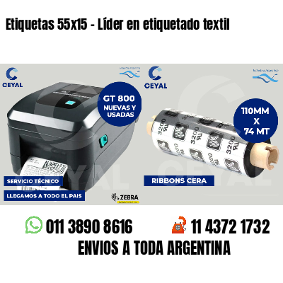 Etiquetas 55x15 - Líder en etiquetado textil