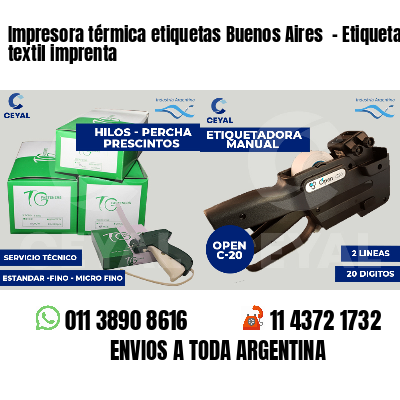 Impresora térmica etiquetas Buenos Aires  - Etiqueta textil imprenta