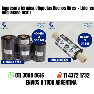 Impresora térmica etiquetas Buenos Aires - Líder en etiquetado textil