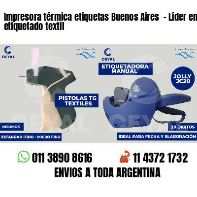 Impresora térmica etiquetas Buenos Aires  - Líder en etiquetado textil