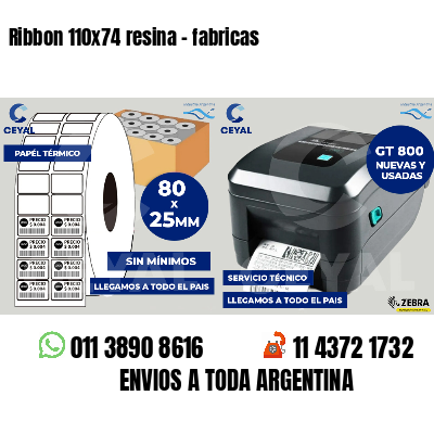 Ribbon 110x74 resina - fabricas