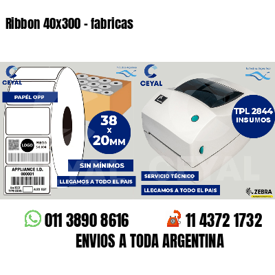 Ribbon 40x300 - fabricas