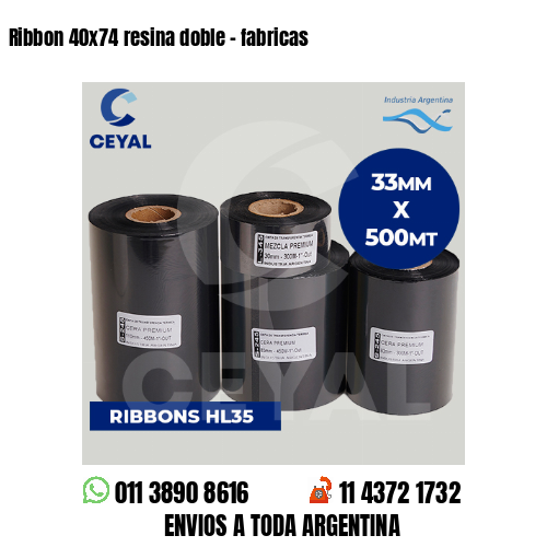 Ribbon 40×74 resina doble – fabricas