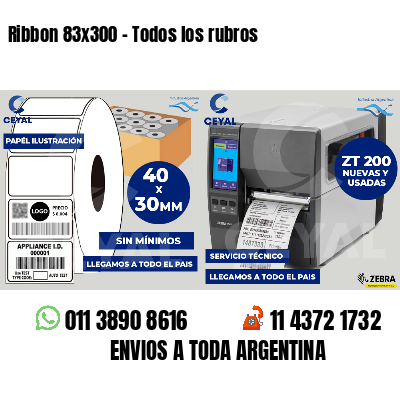 Ribbon 83x300 - Todos los rubros