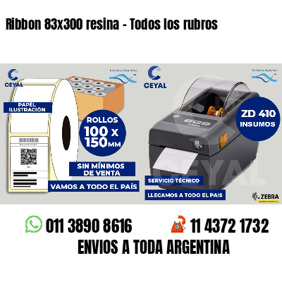 Ribbon 83x300 resina - Todos los rubros