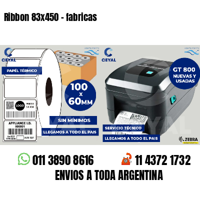 Ribbon 83x450 - fabricas