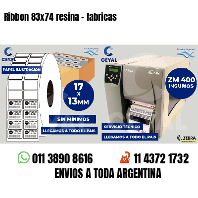 Ribbon 83x74 resina - fabricas