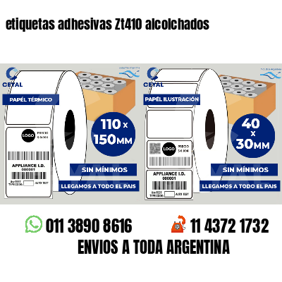 etiquetas adhesivas Zt410 alcolchados