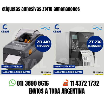 etiquetas adhesivas Zt410 almohadones