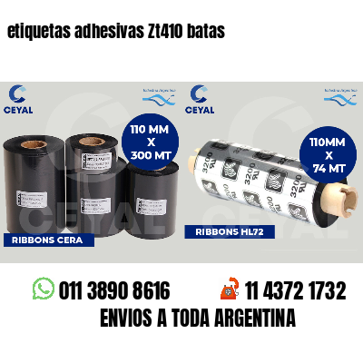 etiquetas adhesivas Zt410 batas