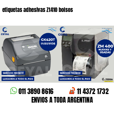 etiquetas adhesivas Zt410 bolsos
