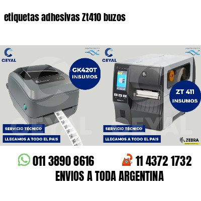 etiquetas adhesivas Zt410 buzos