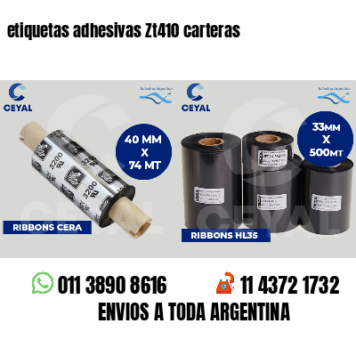 etiquetas adhesivas Zt410 carteras