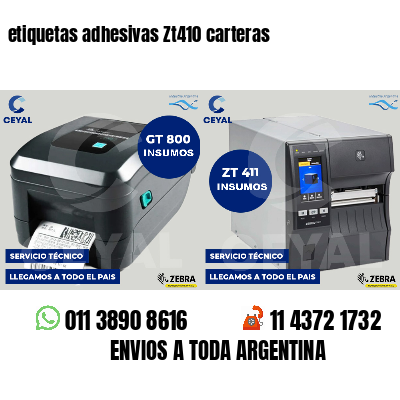 etiquetas adhesivas Zt410 carteras