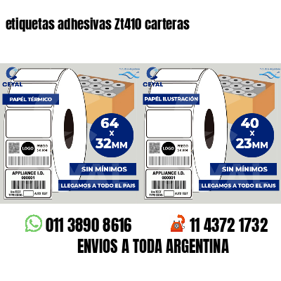 etiquetas adhesivas Zt410 carteras