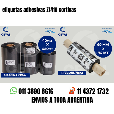 etiquetas adhesivas Zt410 cortinas