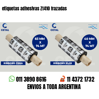 etiquetas adhesivas Zt410 frazadas