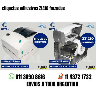 etiquetas adhesivas Zt410 frazadas