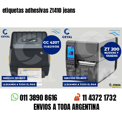 etiquetas adhesivas Zt410 jeans