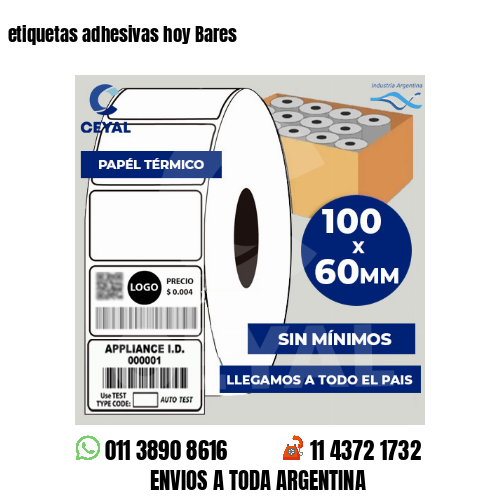 etiquetas adhesivas hoy Bares