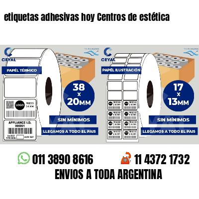 etiquetas adhesivas hoy Centros de estética