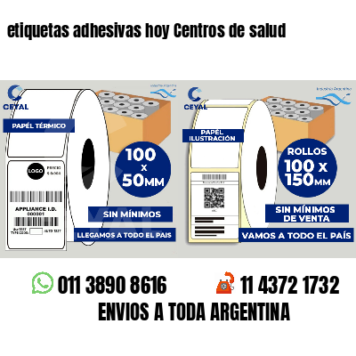 etiquetas adhesivas hoy Centros de salud