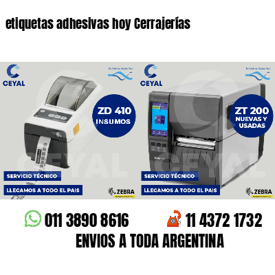 etiquetas adhesivas hoy Cerrajerías