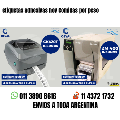etiquetas adhesivas hoy Comidas por peso