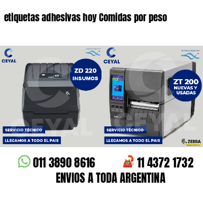 etiquetas adhesivas hoy Comidas por peso