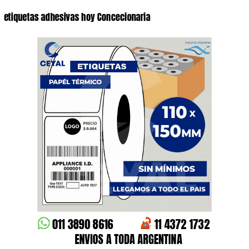 etiquetas adhesivas hoy Concecionaria