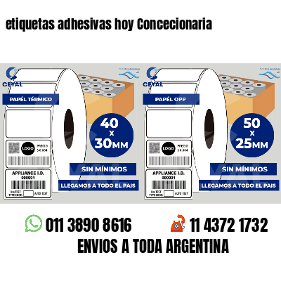 etiquetas adhesivas hoy Concecionaria