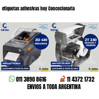 etiquetas adhesivas hoy Concecionaria
