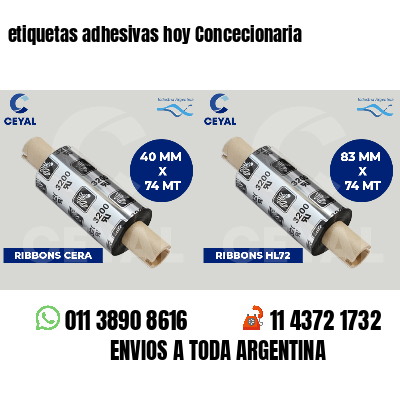 etiquetas adhesivas hoy Concecionaria