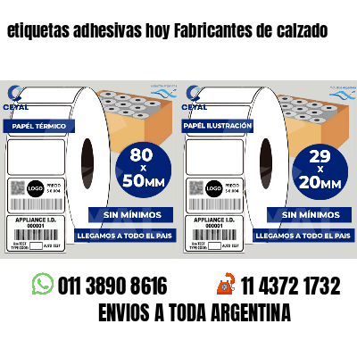 etiquetas adhesivas hoy Fabricantes de calzado