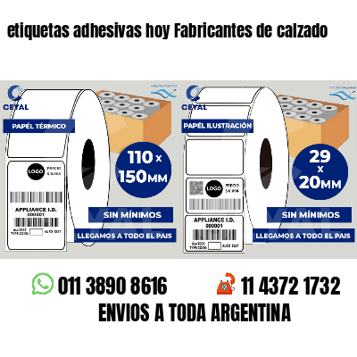 etiquetas adhesivas hoy Fabricantes de calzado
