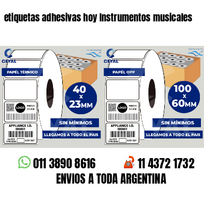 etiquetas adhesivas hoy Instrumentos musicales