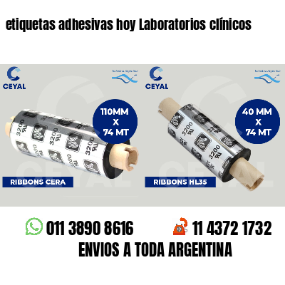 etiquetas adhesivas hoy Laboratorios clínicos