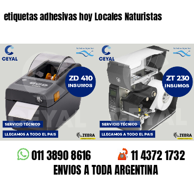 etiquetas adhesivas hoy Locales Naturistas