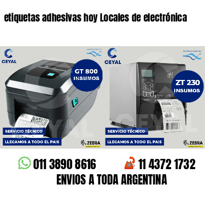 etiquetas adhesivas hoy Locales de electrónica