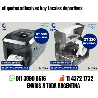 etiquetas adhesivas hoy Locales deportivos