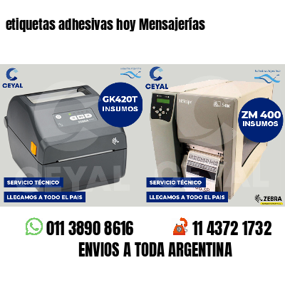 etiquetas adhesivas hoy Mensajerías