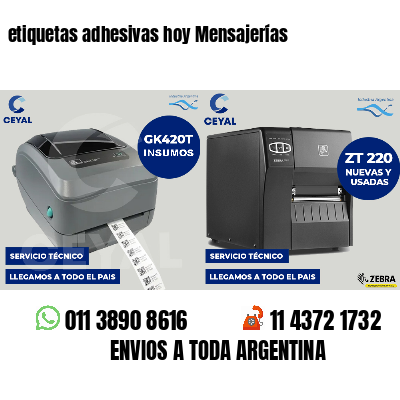 etiquetas adhesivas hoy Mensajerías