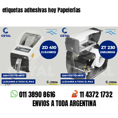 etiquetas adhesivas hoy Papelerías