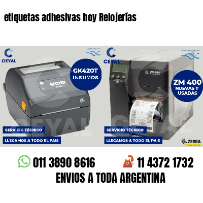 etiquetas adhesivas hoy Relojerías