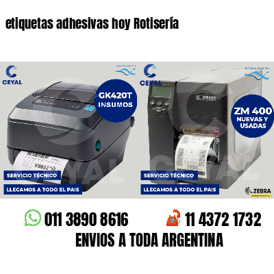 etiquetas adhesivas hoy Rotisería