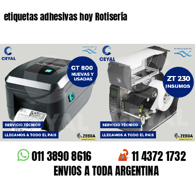 etiquetas adhesivas hoy Rotisería
