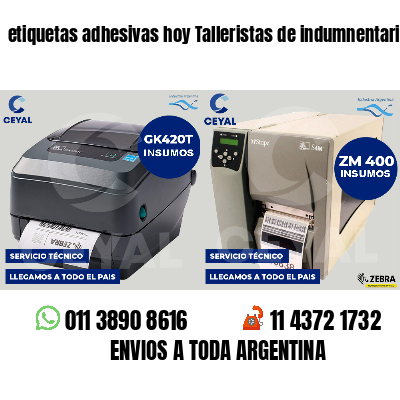 etiquetas adhesivas hoy Talleristas de indumnentaria
