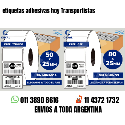 etiquetas adhesivas hoy Transportistas